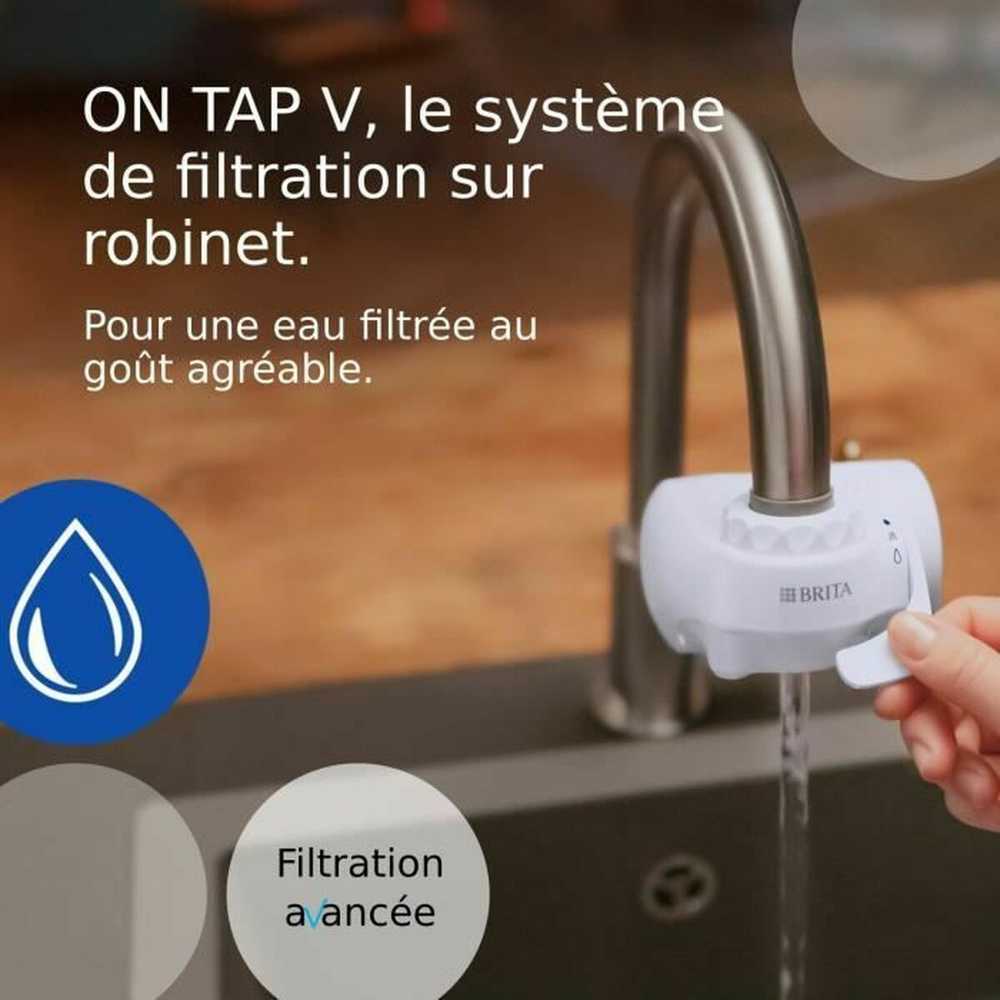 Brita vandens čiaupui montuojamas filtras ON TAP V, 4 mėnesių naudojimo trukmė