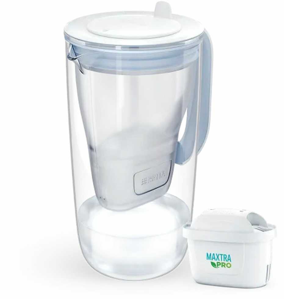 Brita Carafe filtras mėlyname stikle yra 1 Maxtra Pro All-1 kasetė