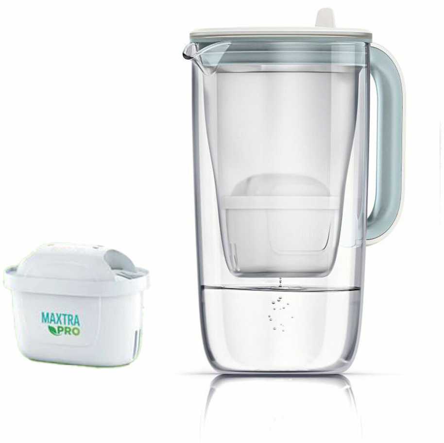 Brita Carafe filtras mėlyname stikle yra 1 Maxtra Pro All-1 kasetė