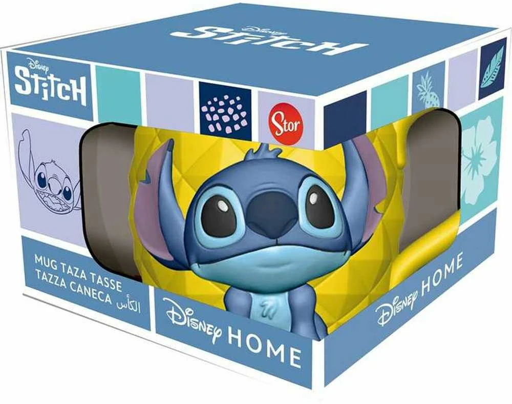 „Disney Stitch“ – 3D keraminis puodelis dovanų dėžutėje iš ananasų kolekcijos, 325 ml