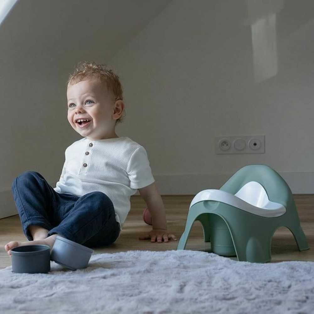 Abakus ABAKUS-NOCNIK Z MISKĄ IDEO THERMOBABY Tamsiai mėlynas