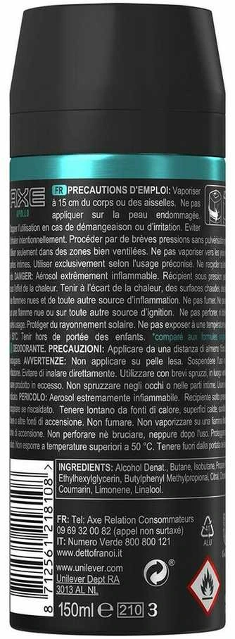 "Axe Apollo" dezodorantas 150 ml purškiklis