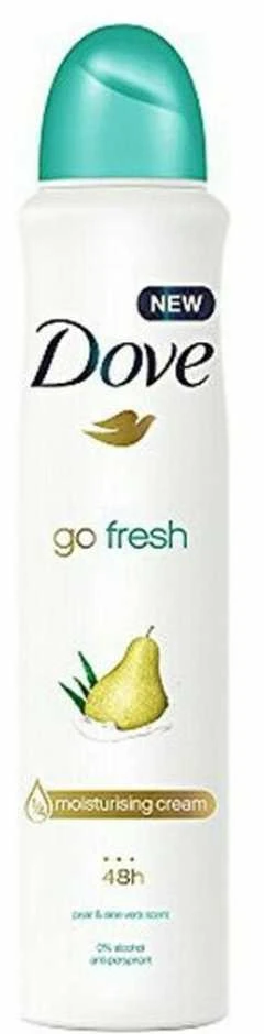Dove Go Fresh Pear And Aloe Vera Dezodorantas Antiperspirant 48h Purškiklis purškiamas antiperspirantas, 250 ml
