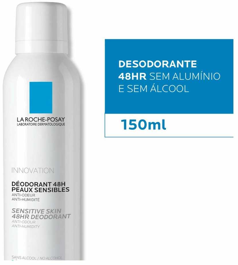 La Roche Posay Physiological Dezodorantas 24h Purškiklis purškiamas dezodorantas jautriai odai, 150 ml