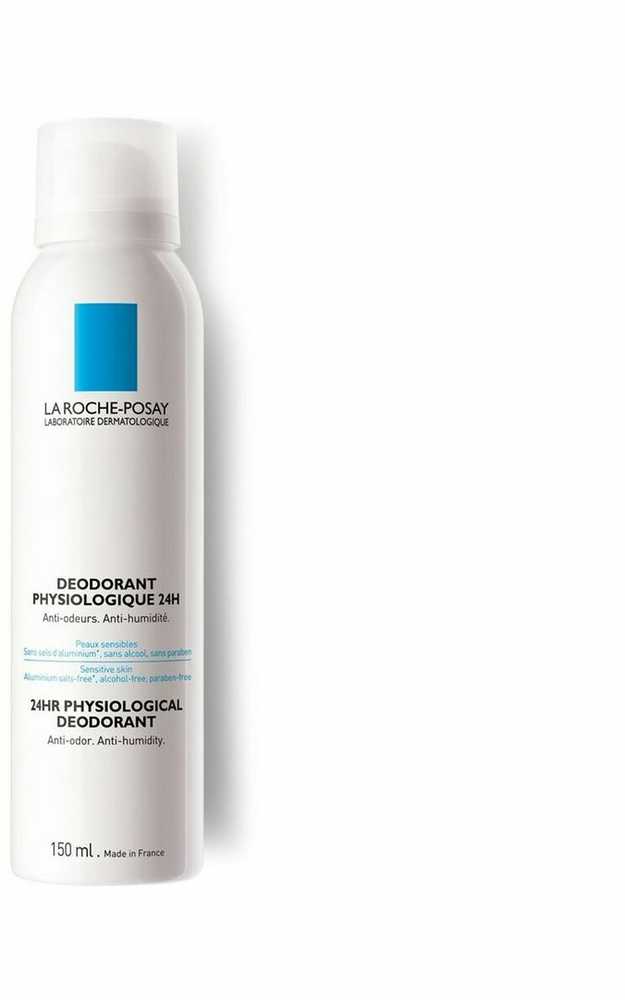 La Roche Posay Physiological Dezodorantas 24h Purškiklis purškiamas dezodorantas jautriai odai, 150 ml
