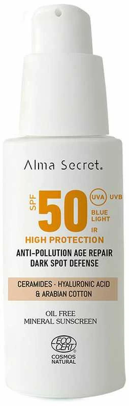 Alma Secret Solar Crema Facial Con Color Spf50 Sand veido kremas, 50 ml