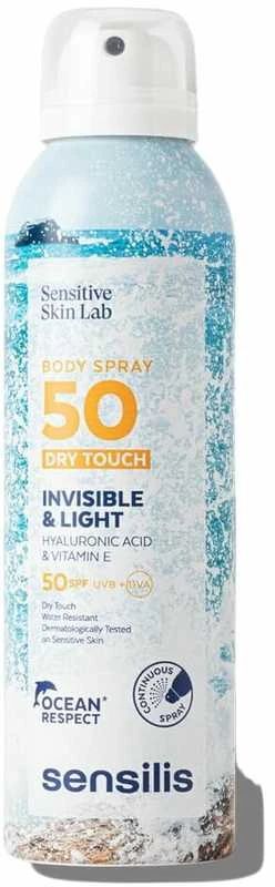 Sensilis kūno kremas nuo saulės Purškiklis Invisible & Light, 200 ml