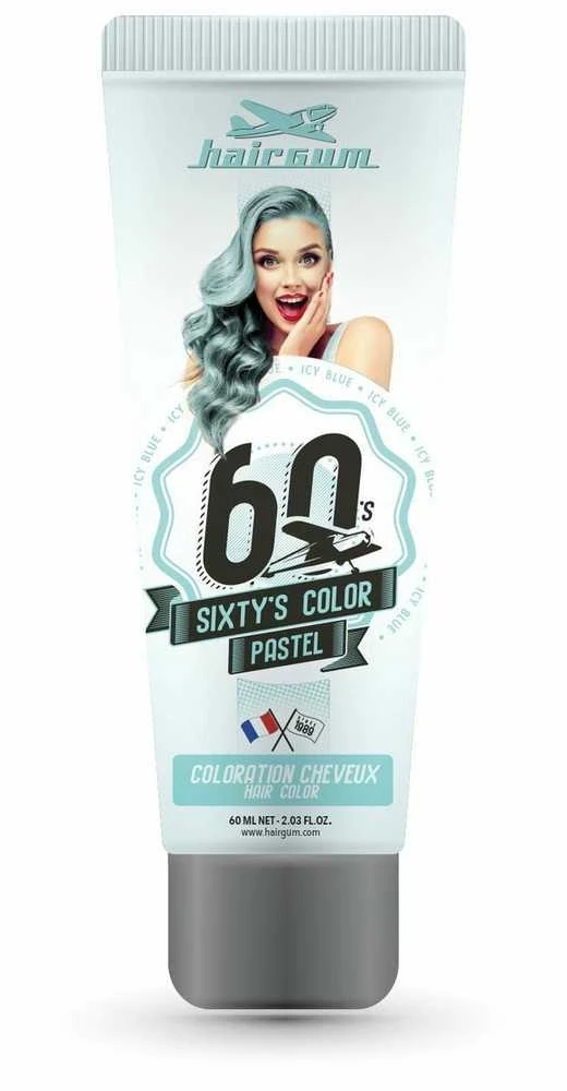 "Hairgum Sixty's Colour" plaukų dažai "Icy Mėlyna" 60ml