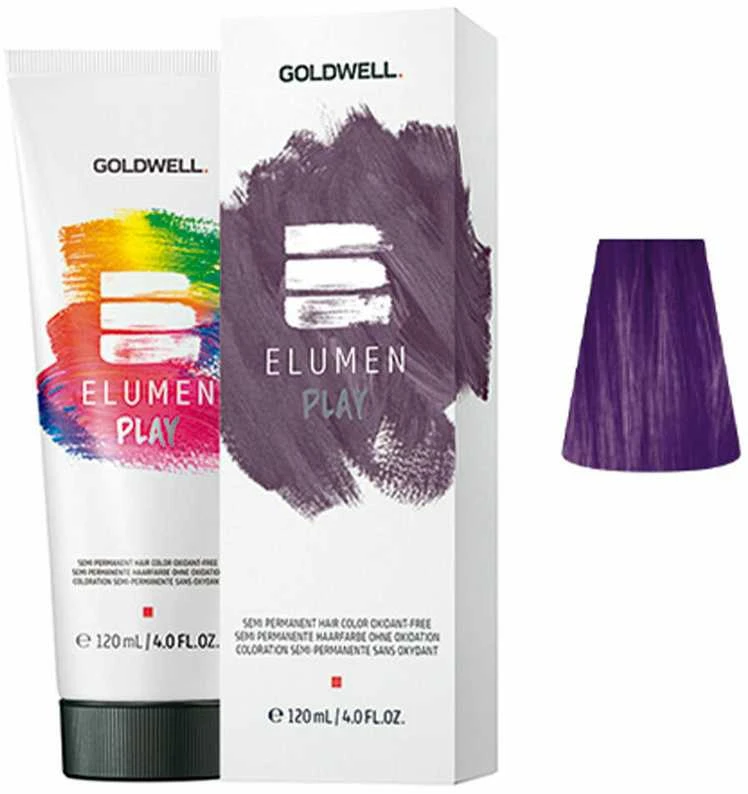 Goldwell ELUMEN PLAY violetiniai dažai 120 ml su pakuote