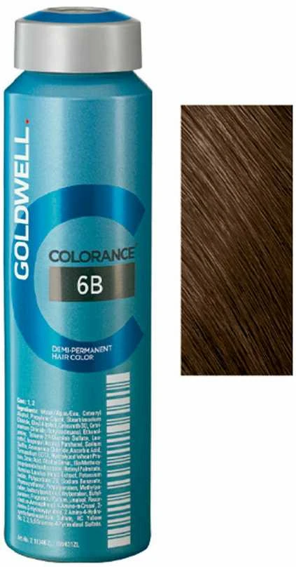 Goldwell Colorance 6B plaukų dažai su atspalvio pavyzdžiu