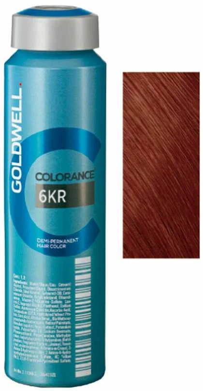Goldwell Colorance 6KR dažų buteliukas su spalvos pavyzdžiu