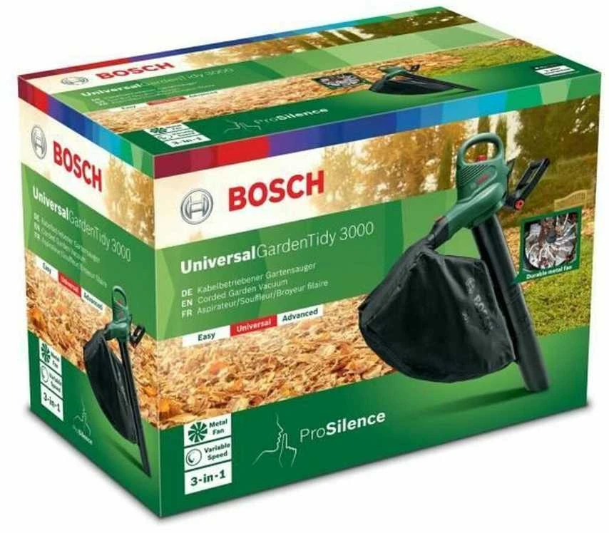 Lapų pūstuvas siurblys Bosch Universal GardenTidy 3000