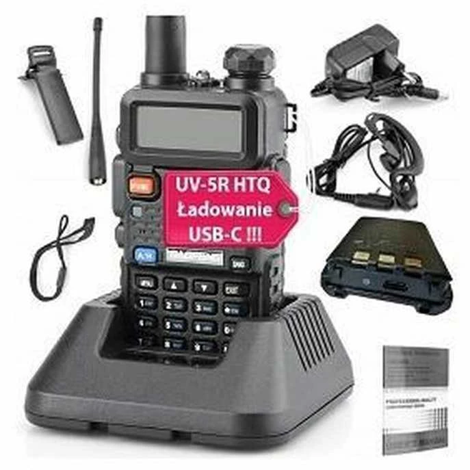 „Baofeng UV-5R HTQ USB-C“ radijas