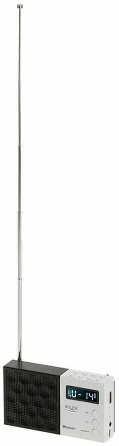 Adler | Digital Radio - PLL AM/FM | AD 1908 | Alarm function | Baltas/Juodas