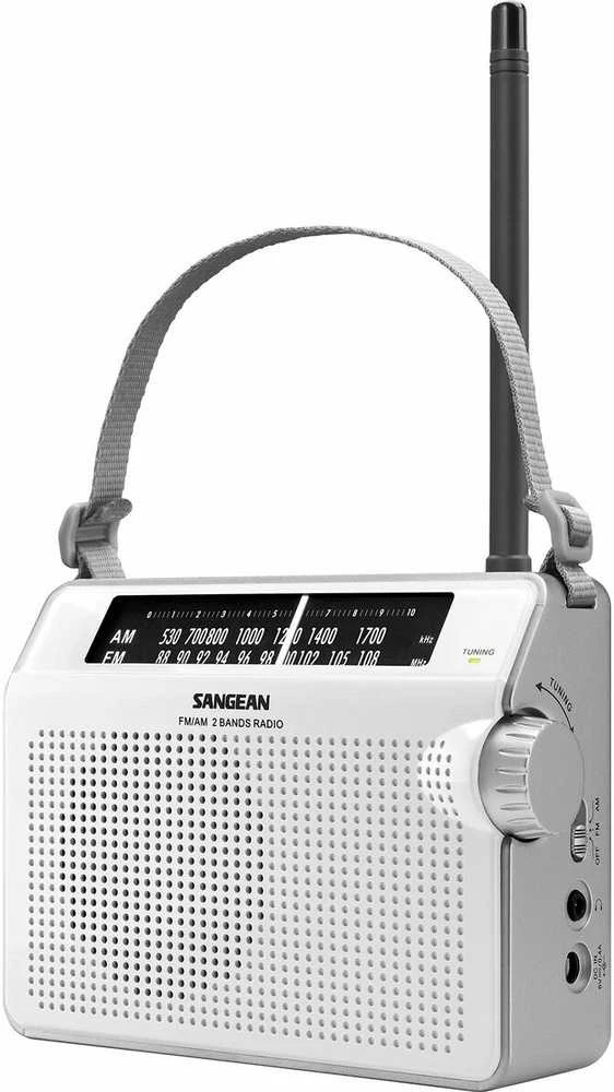 Retro radijas su dirželiu Sangean AM / FM baltas / PR-D6