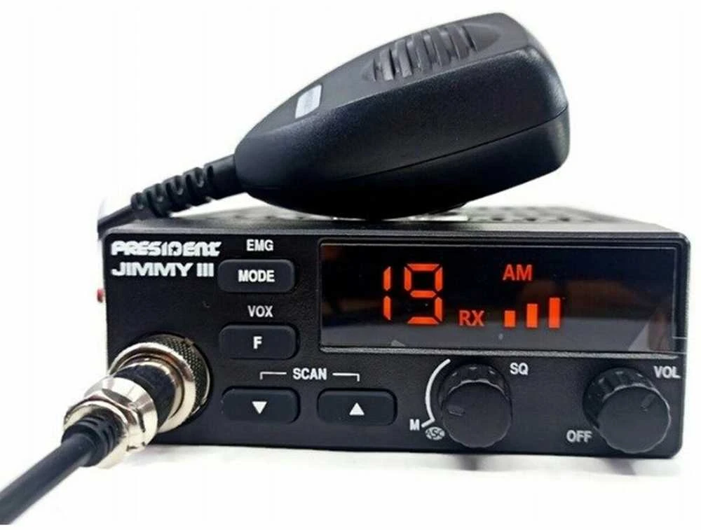 President Jimmy III AM/FM CB radio Juodas
