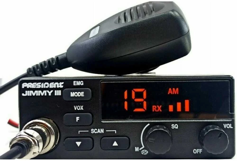 President Jimmy III AM/FM CB radio Juodas