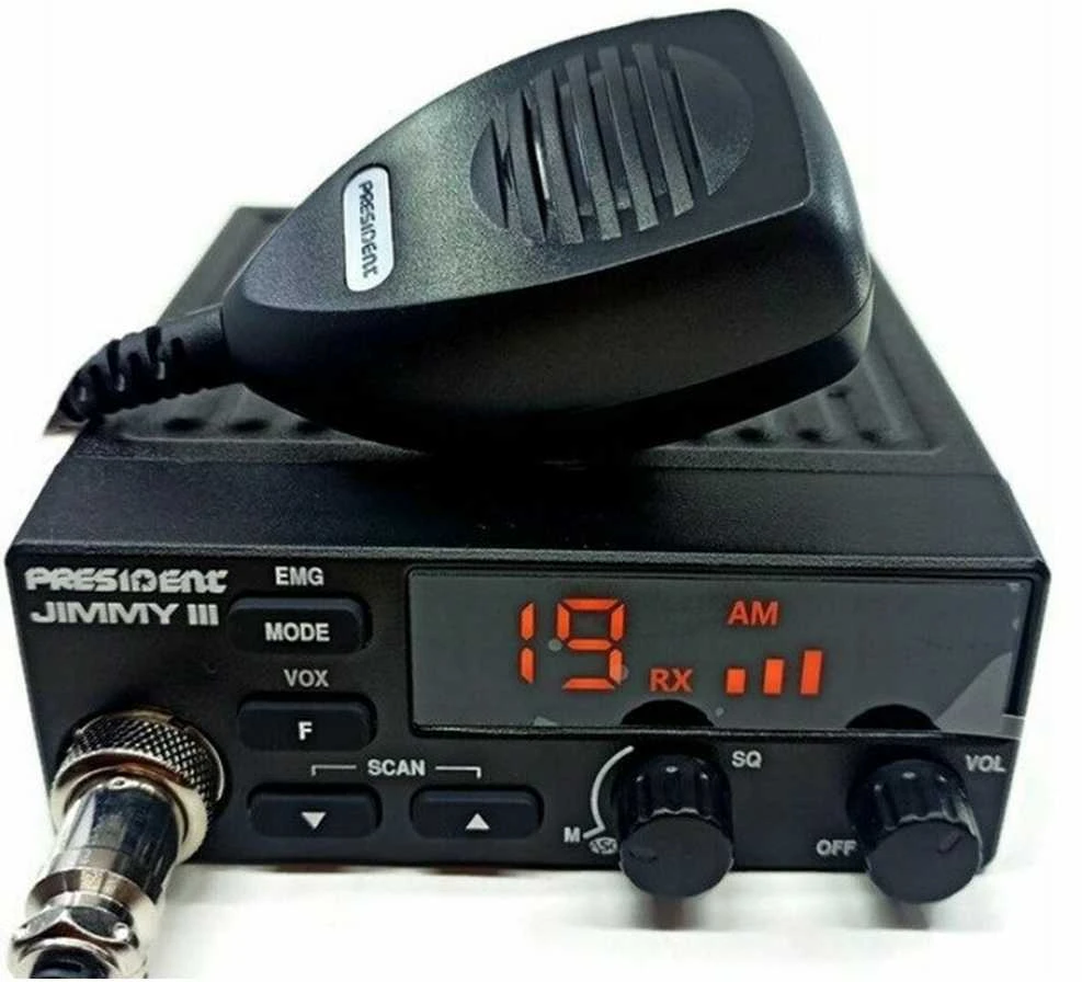 President Jimmy III AM/FM CB radio Juodas