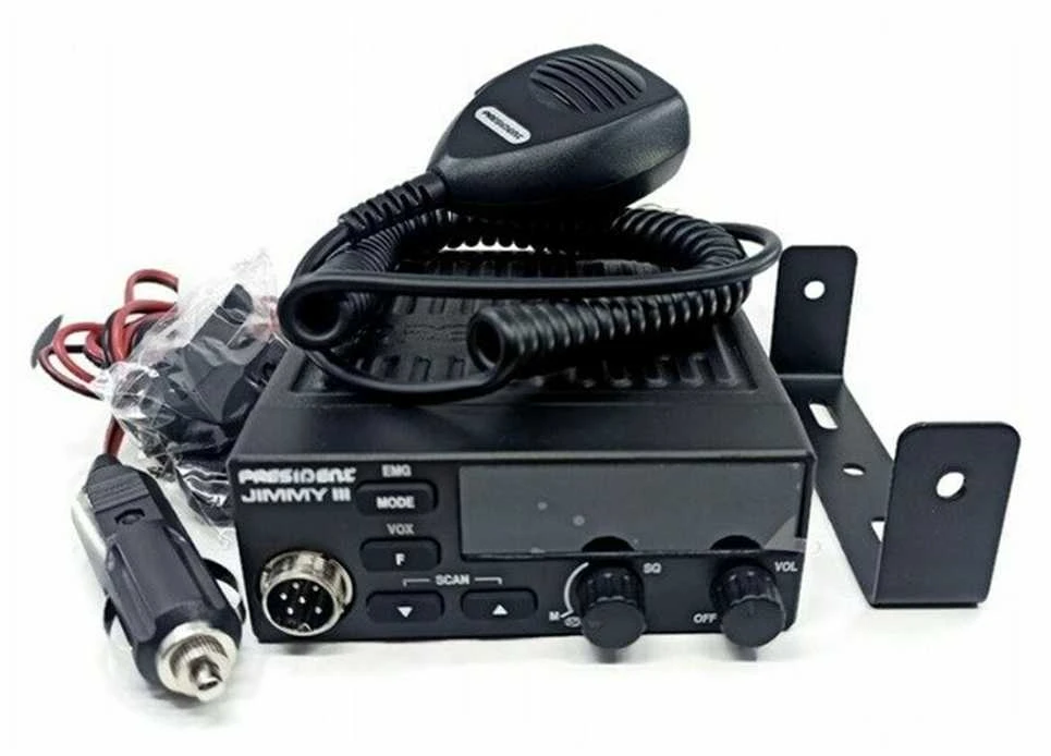 President Jimmy III AM/FM CB radio Juodas