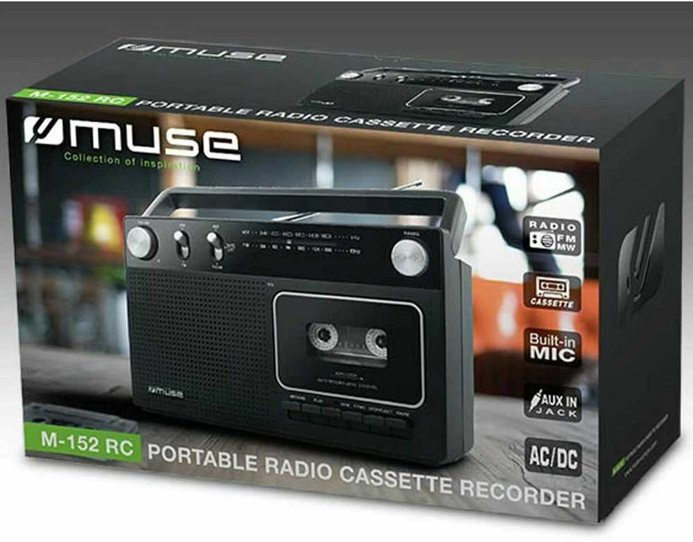 Radijo kasetė Muse, juoda