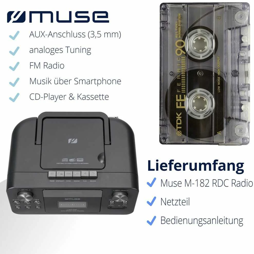 Magnetola Muse M-182 RDC radio Cassette