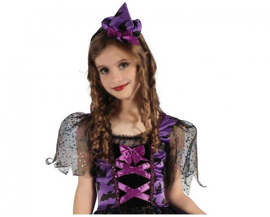 Raganos violetinis kostiumas 110/120 cm
