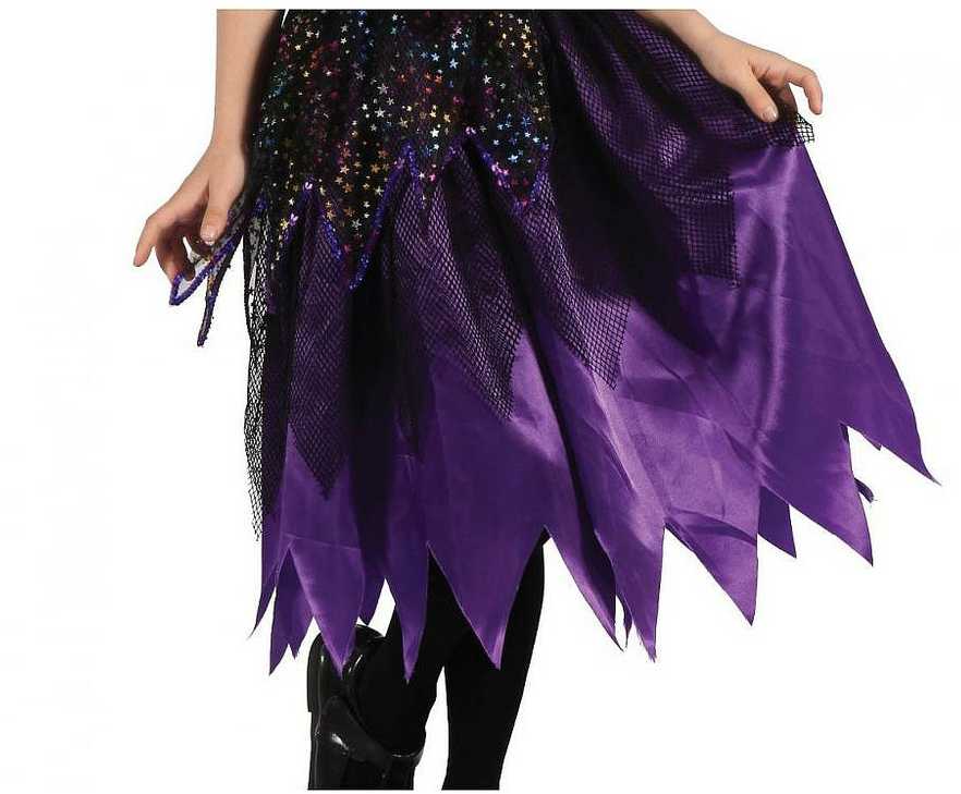 Raganos violetinis kostiumas 110/120 cm