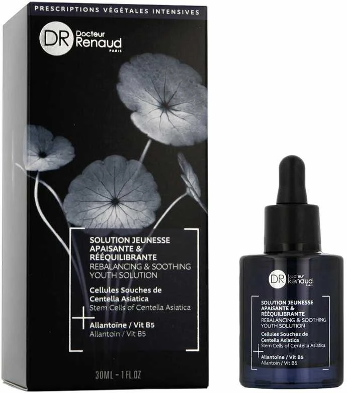 Dr. Renaud Centella Asiatica Rebalancing & Soothing Youth Solution subalansuojanti ir raminanti priemonė veidui, 30 ml