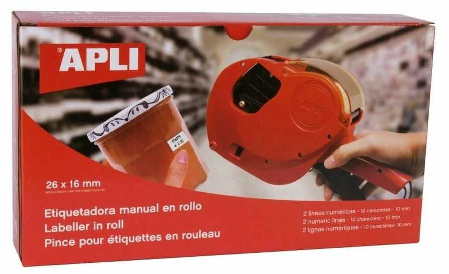 Apli Dviejų eilučių žymėjimo įrenginys, 10 simbolių, raudonas (3270241014198)