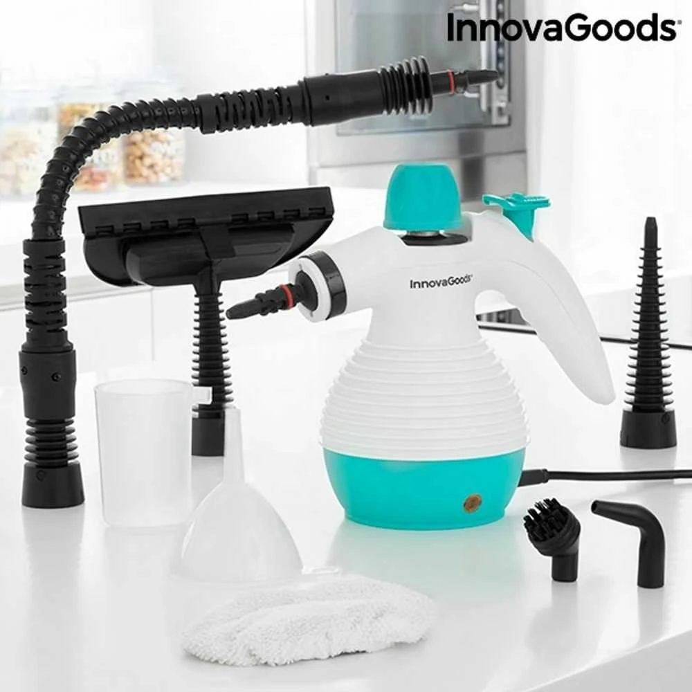 Garų valytuvas Universalus „9 viename“ rakinis garintuvas su priedais INNOVAGOODS STEANY 0,35 L 3 bar1000W