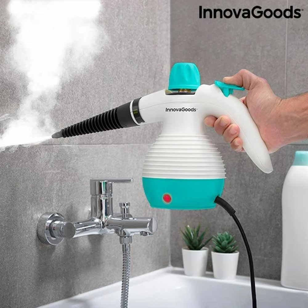 Garų valytuvas Universalus „9 viename“ rakinis garintuvas su priedais INNOVAGOODS STEANY 0,35 L 3 bar1000W