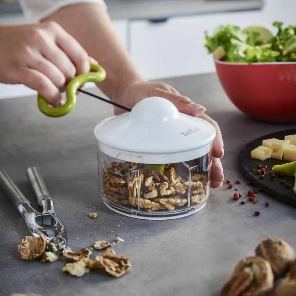 Tefal K13304 rankinė maisto pjaustyklė Žalia, Permatomas, Balta