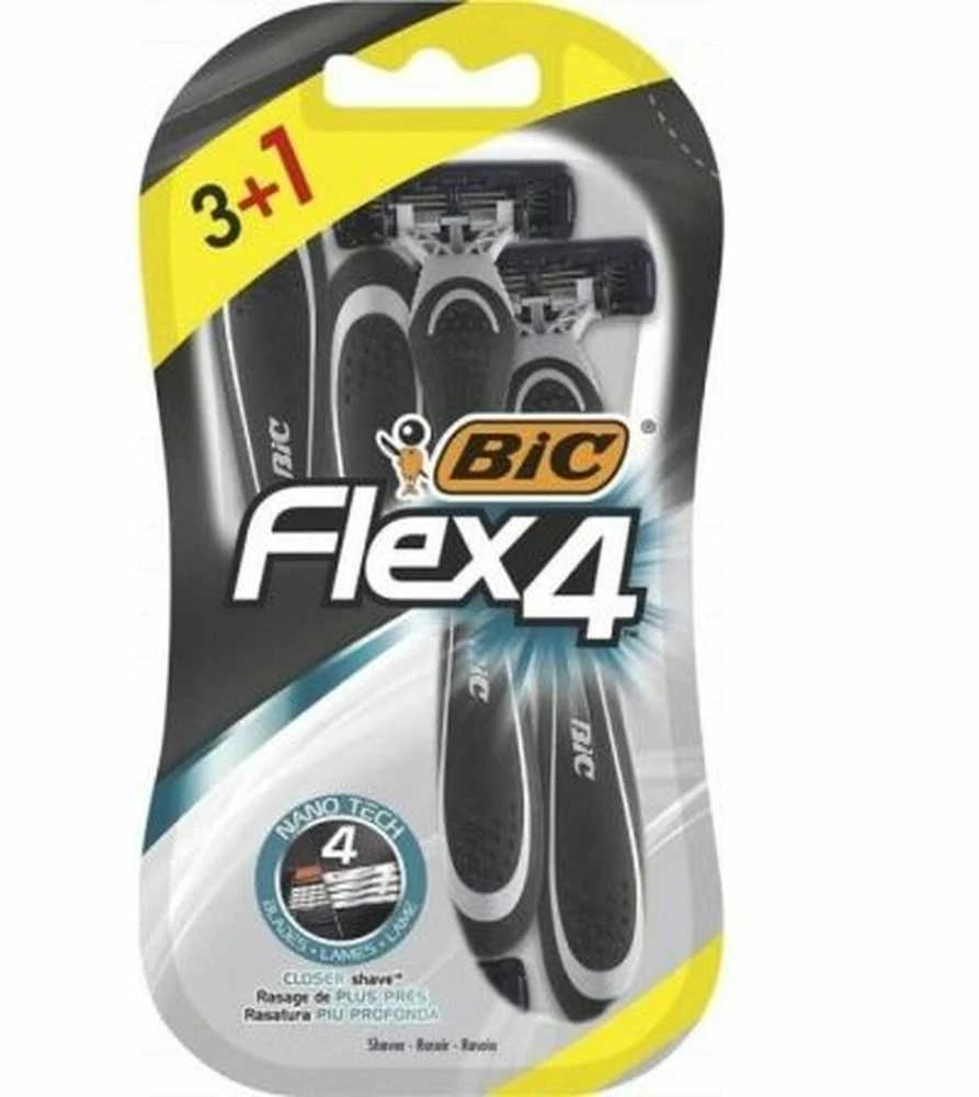 skūtimosi peiliukai "Bic Flex 4", 4 vnt., "Comfort Maq Afeit", 3 vnt., 1 vnt