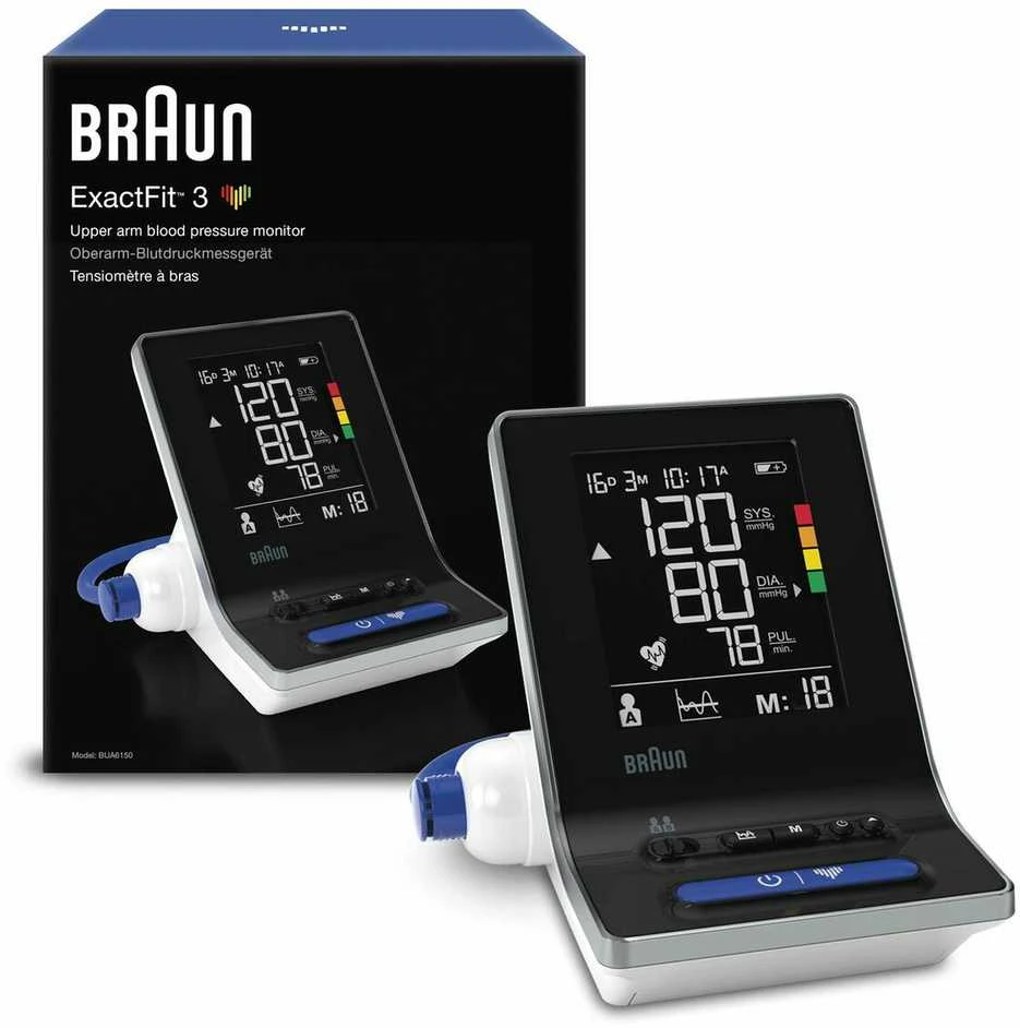 Kraujospūdžio matuoklis Braun BUA6150 WE ExactFit 3 juoda