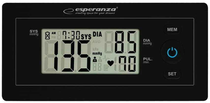 Kraujospūdžio matuoklis Esperanza ECB008 upper arm blood pressure monitorius