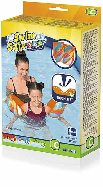 Bestway spalvingos plaukimo rankovės L/XL drugeliai 32274