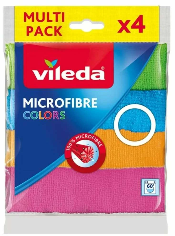 Mikropluošto šluostės VILEDA Color 4vnt.
