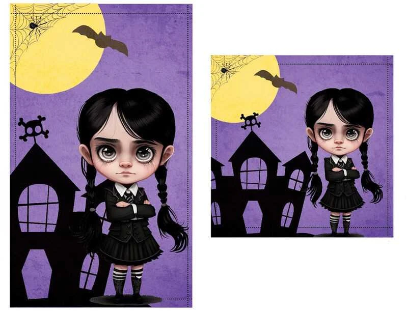 Rankšluostis Gothic Girl set 2 cotton bath towels