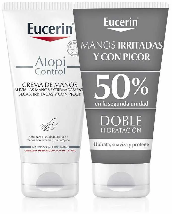 "Eucerin Atopi" dvigubas rankų kremas Control