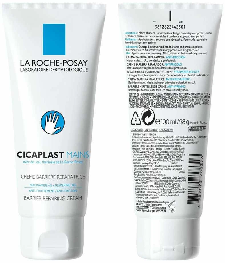 La Roche Posay Cicaplast Barrier Repairing Kreminis rankų kremas, 100 ml
