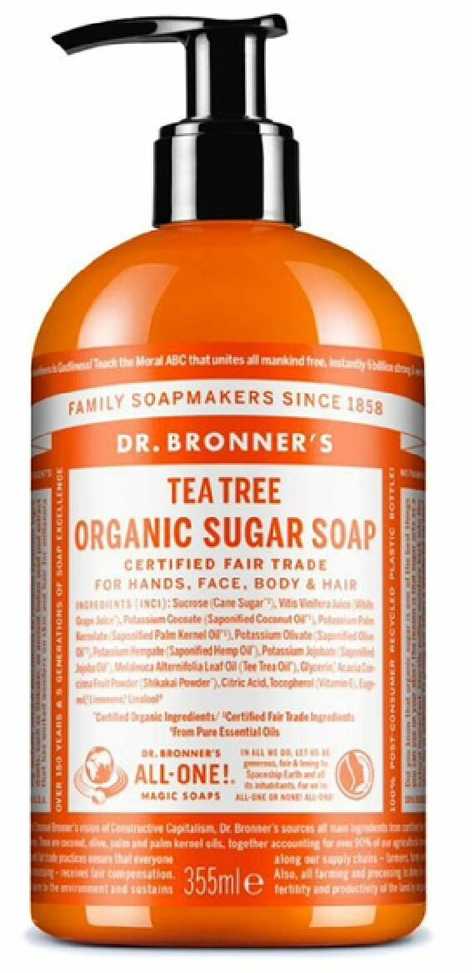 Dr. Bronner's Organic Sugar Soap Tea Tree, 355 ml