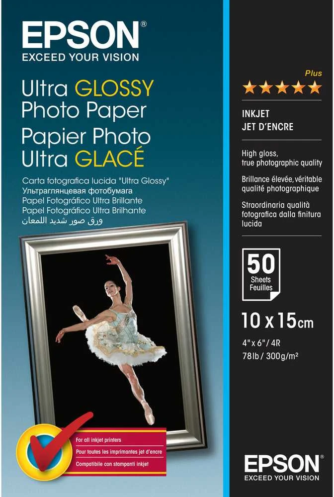 „Epson Ultra Glossy“ fotopopierius, 100 x 150 mm, 300g/m², 50 lapų
