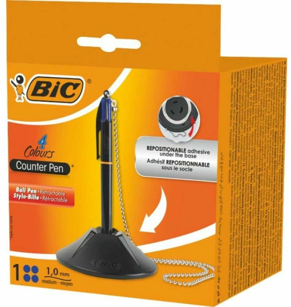 Bic Tušinukas su stovu, 4 spalvų, mėlynas, su grandinėle