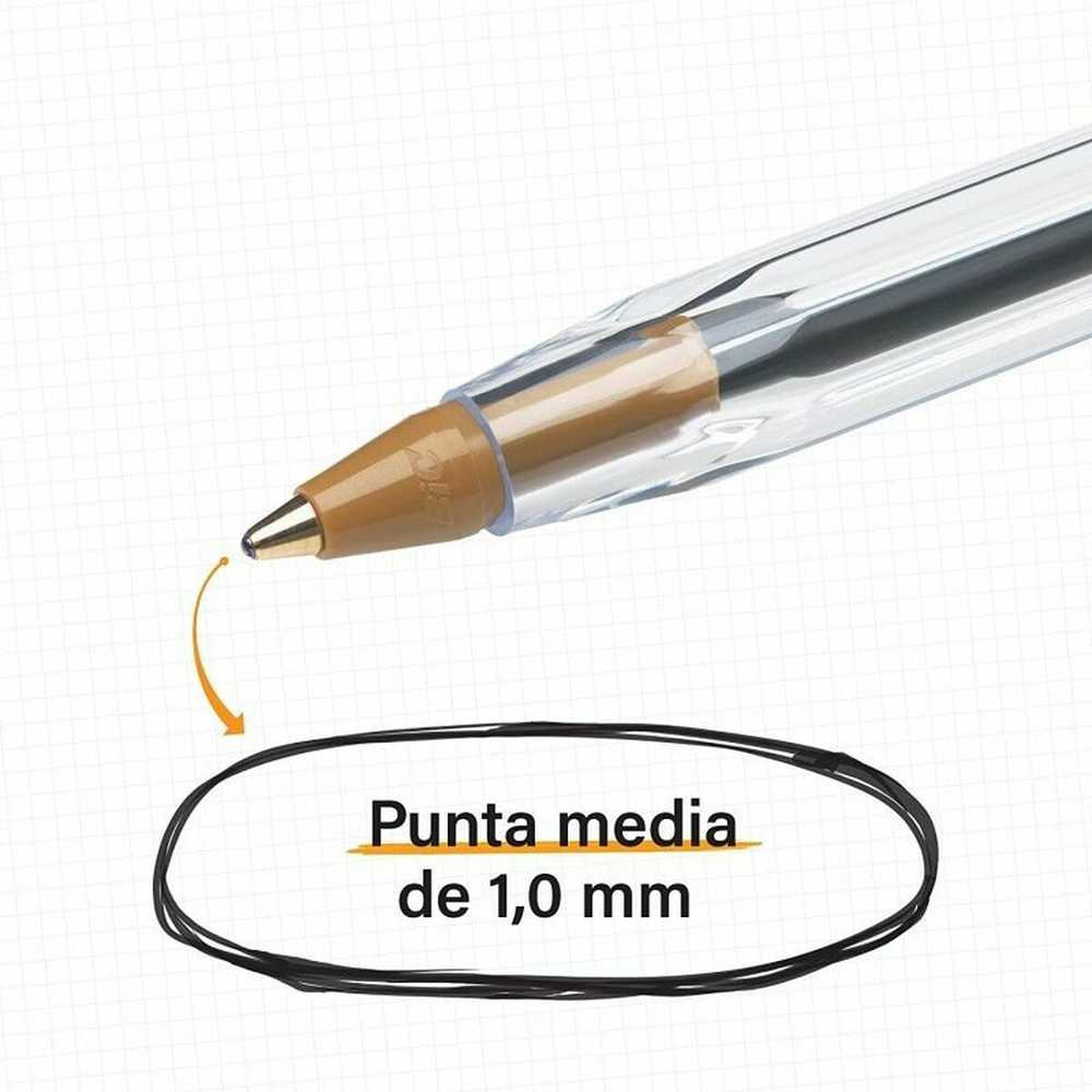 Rašiklis - BIC - 5 vnt. - Kristalas - Juoda rašalo spalva - Vidutinė atrama - Plastikas - Rašymas - Redagavimas