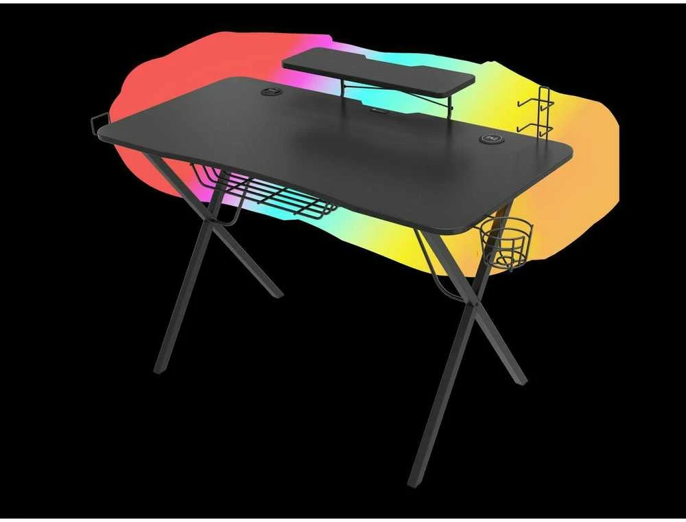 Žaidimų stalas Genesis Holm 300 RGB, Juodos spalvos