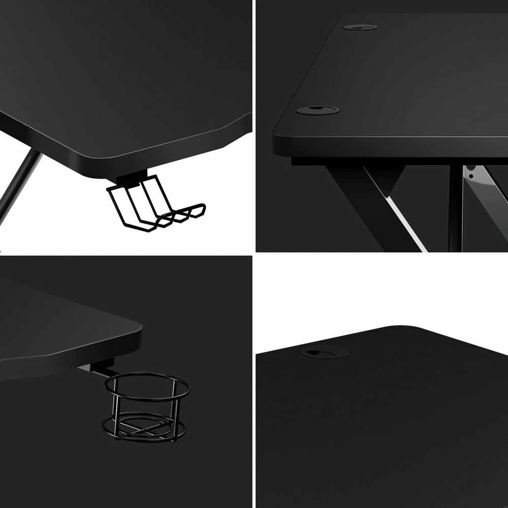 Žaidimų stalas Huzaro Hero 1.8 Gaming Desk, Juodos spalvos