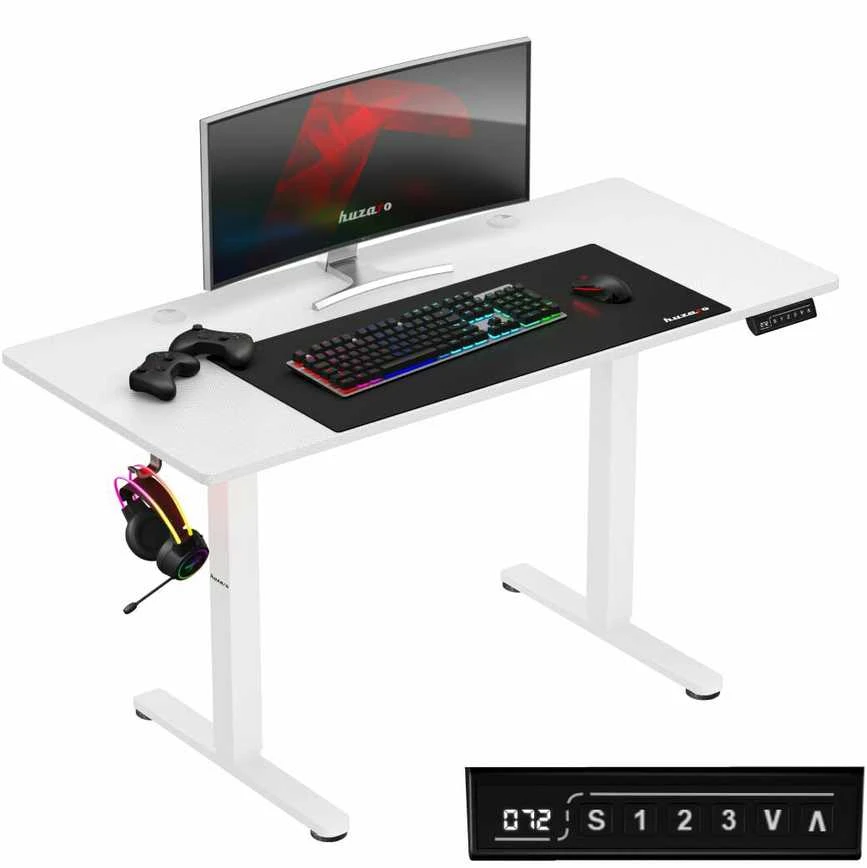 Žaidimų stalas Huzaro Hero 8.2, Baltos spalvos