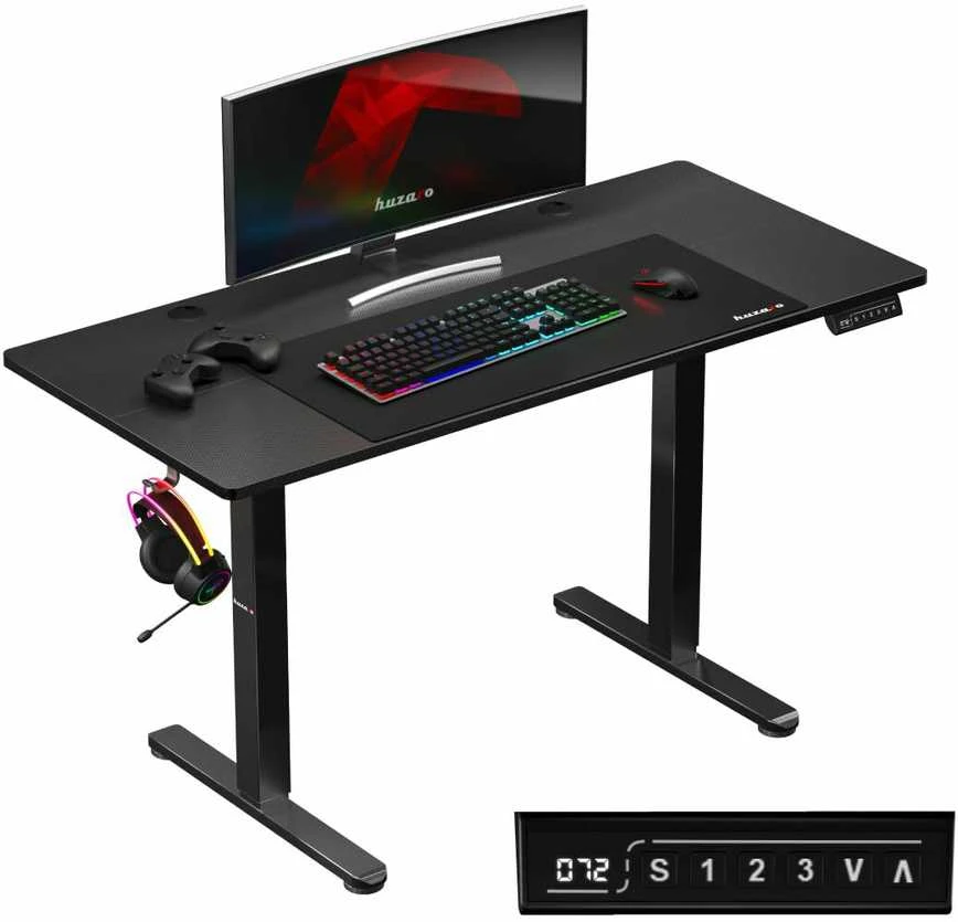 Žaidimų stalas Huzaro Hero 8.2, Juodos spalvos
