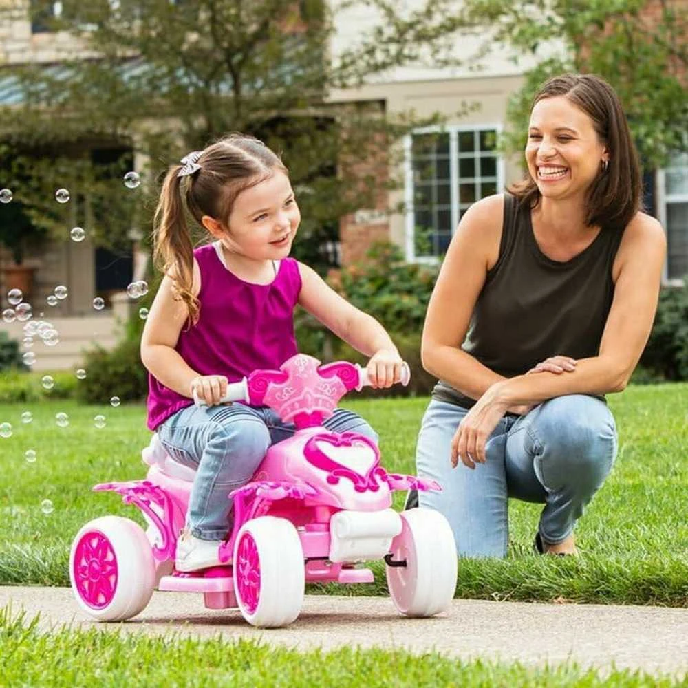 Huffy Princess BUBBLE keturratis, 7,2 V, rožinis