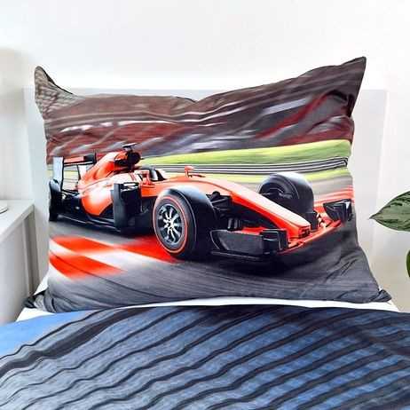Formula Raudona Vaikiškas patalynės komplektas, 140x200 cm + 70x90 cm
